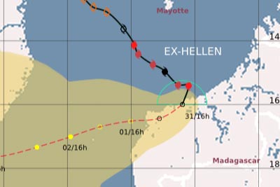 Cyclone Hellen - La Réunion
