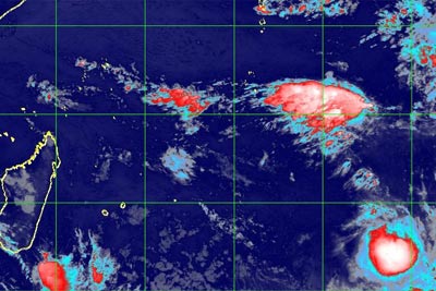 Saison cyclonique 2013-2014 - Tempête tropicale - Ivanoe - (Source : Mauritius Meteorological Services)