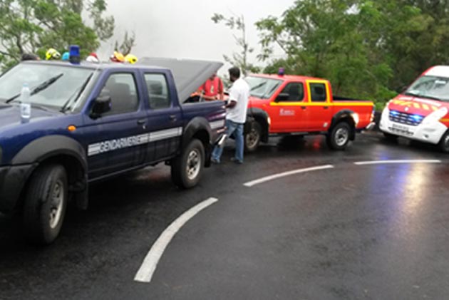 Accident - route de Salazie 