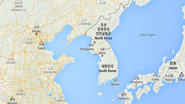 carte de Corée 