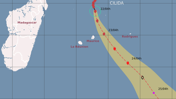 Cilida - cyclione - à 550 km - La Réunion 