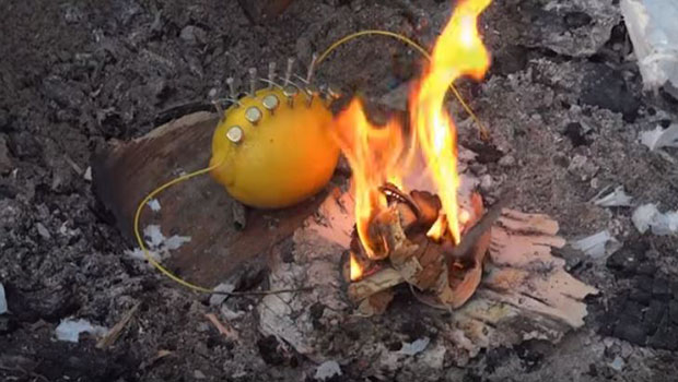 Un citron peut servir à allumer un feu 