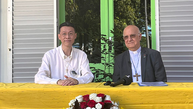 Pascal Chane-Teng Gilbert Aubry évêque de La Réunion