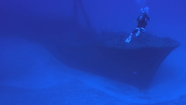 Épave du Haï Siang - 50 mètres de profondeur - langoustier taïwanais