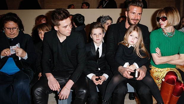 La famille Beckham au grand complet au défilé de la maman