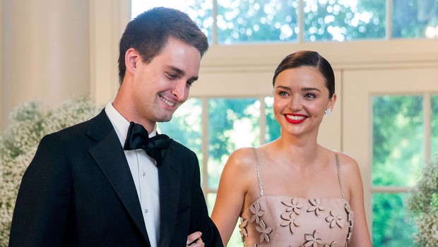 Evan Spiegel et Miranda Kerr