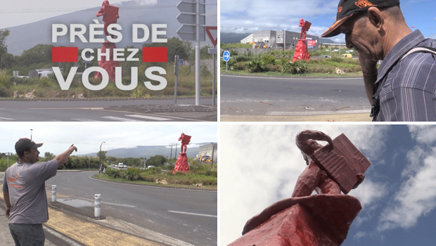 Près de chez vous : la statue rouge de Beaufonds - La Réunion