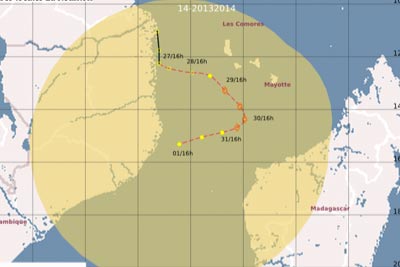 Saison cyclonique 2013-2014 - Zone perturbée