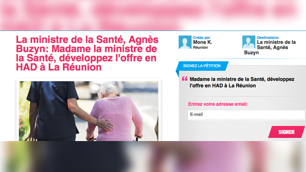 Pétition - Hospitalisation à domicile - HAD - La Réunion