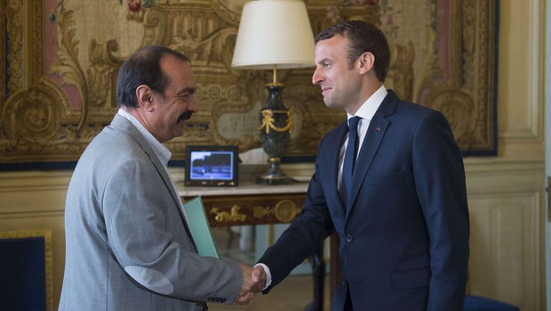 Philippe Martinez et Emmanuel Macron