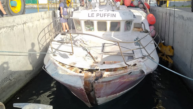 Collision - cargo - bateau de pêche - La Réunion 