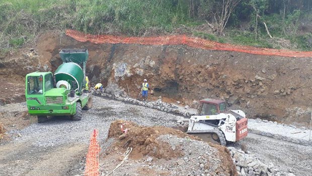 Saint-Joseph - travaux - radier - La Réunion 