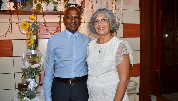 Monique and Roger Latchoumaya Mangama Celebrate 50 Years of Marriage with Family Gathering and Retirement