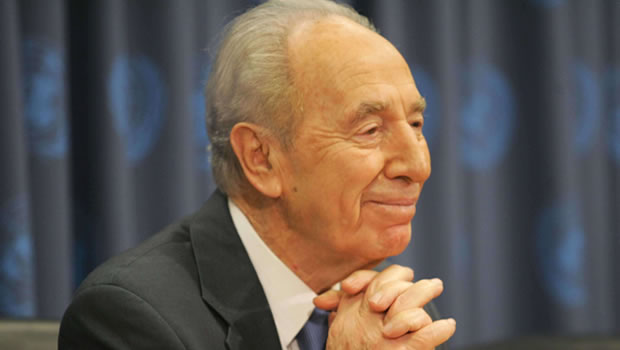 Le président israélien Shimon Pérez, prix Nobel de la paix 1994