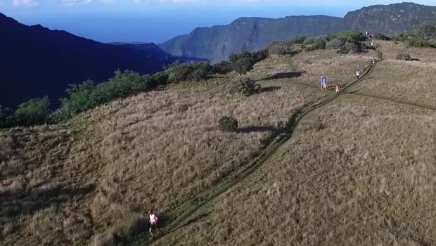 Le trail du Volcan vu du ciel