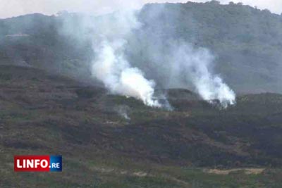 L’incendie de la Roche Écrite vu du ciel