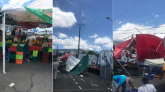 Incident sur le marché forain de la Rivière des Galets : un câble haute tension se détache, plusieurs personnes blessées 